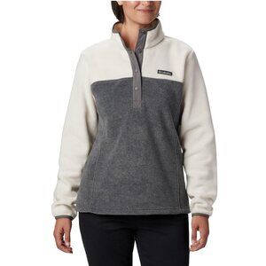 NWoT Columbia Women's Benton Springs Snap Fleece Pullover Chalk Size M $80 EE454